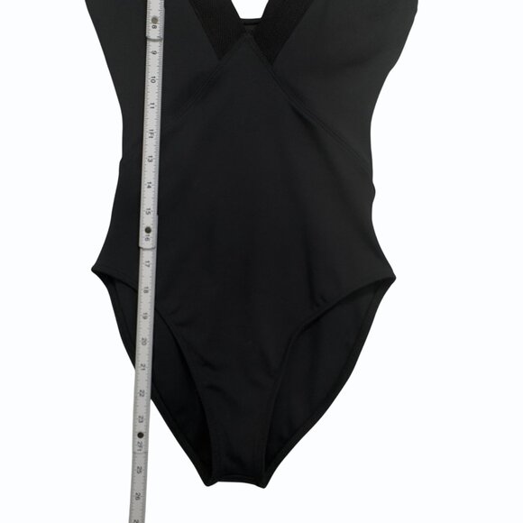 Heroine Sport Racing Bodysuit Womens XS Deep V Mesh Black Workout Swim‎ Capsule - Picture 8 of 11